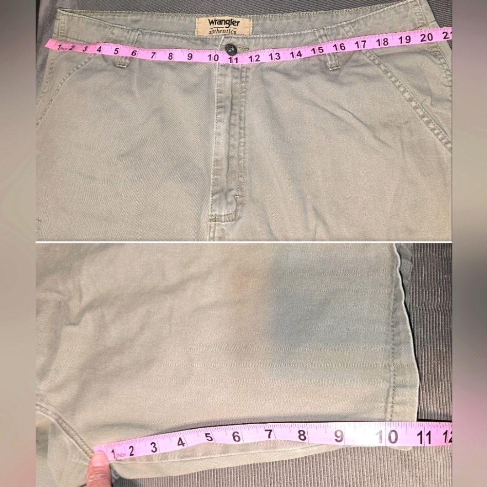 Wrangler Tan Cargo Shorts Baggy Skater Style Cotton Men's Size 38 XL - Picture 2 of 5